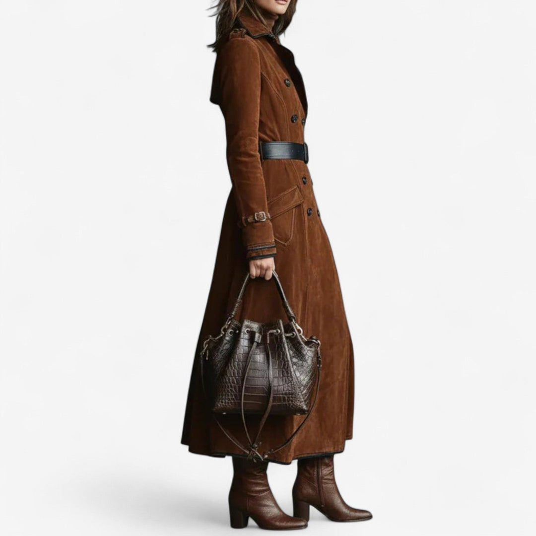 Nataly™ | Gabardina elegante de ante