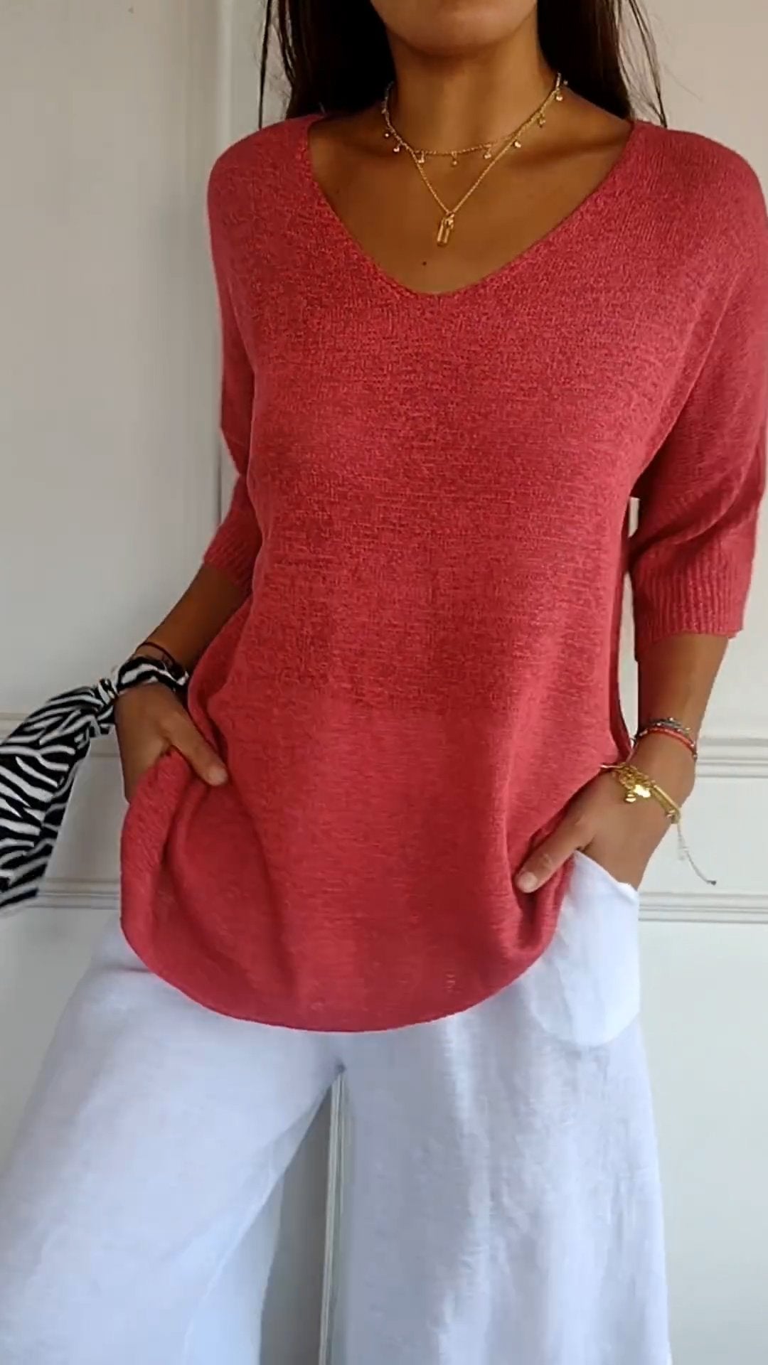 Jill™ | Top Intemporal de Escote en V