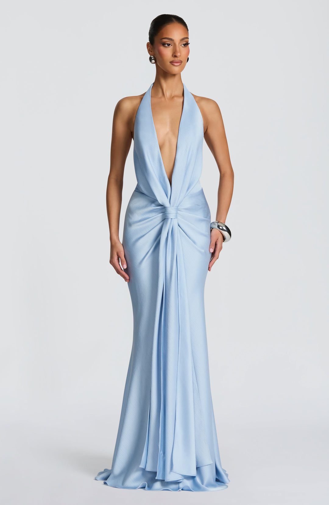 Aveline™ | Vestido premium texturizado con escote halter