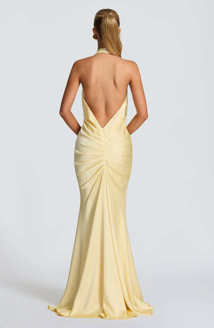 Aveline™ | Vestido premium texturizado con escote halter