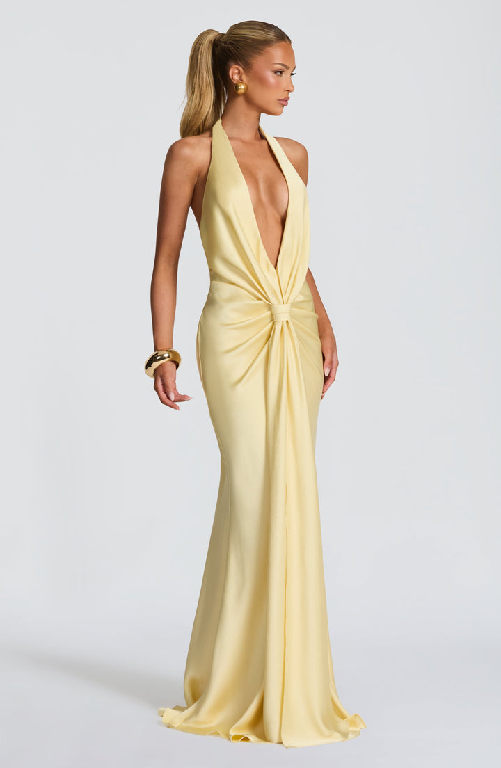 Aveline™ | Vestido premium texturizado con escote halter