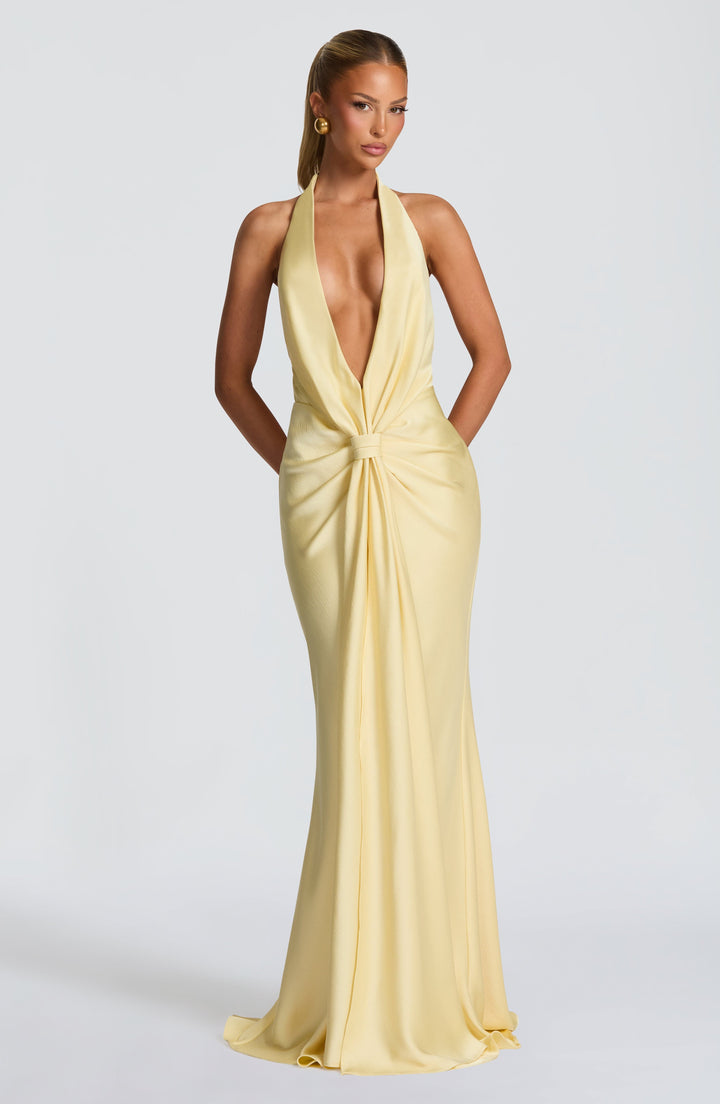 Aveline™ | Vestido premium texturizado con escote halter