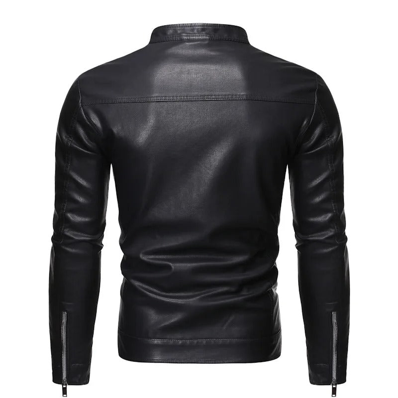 Alonso™ | Chaqueta de piel con cuello alto