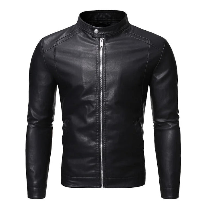 Alonso™ | Chaqueta de piel con cuello alto