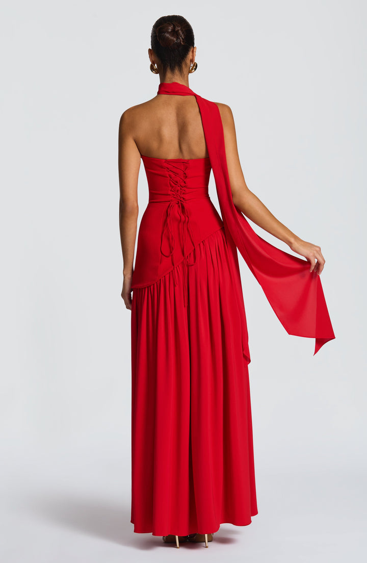 Rouge Amélie™ | Vestido largo con abertura elegante