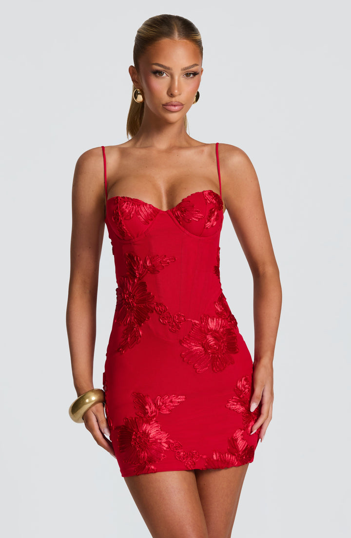 Celina™ | Vestido con appliqués florales