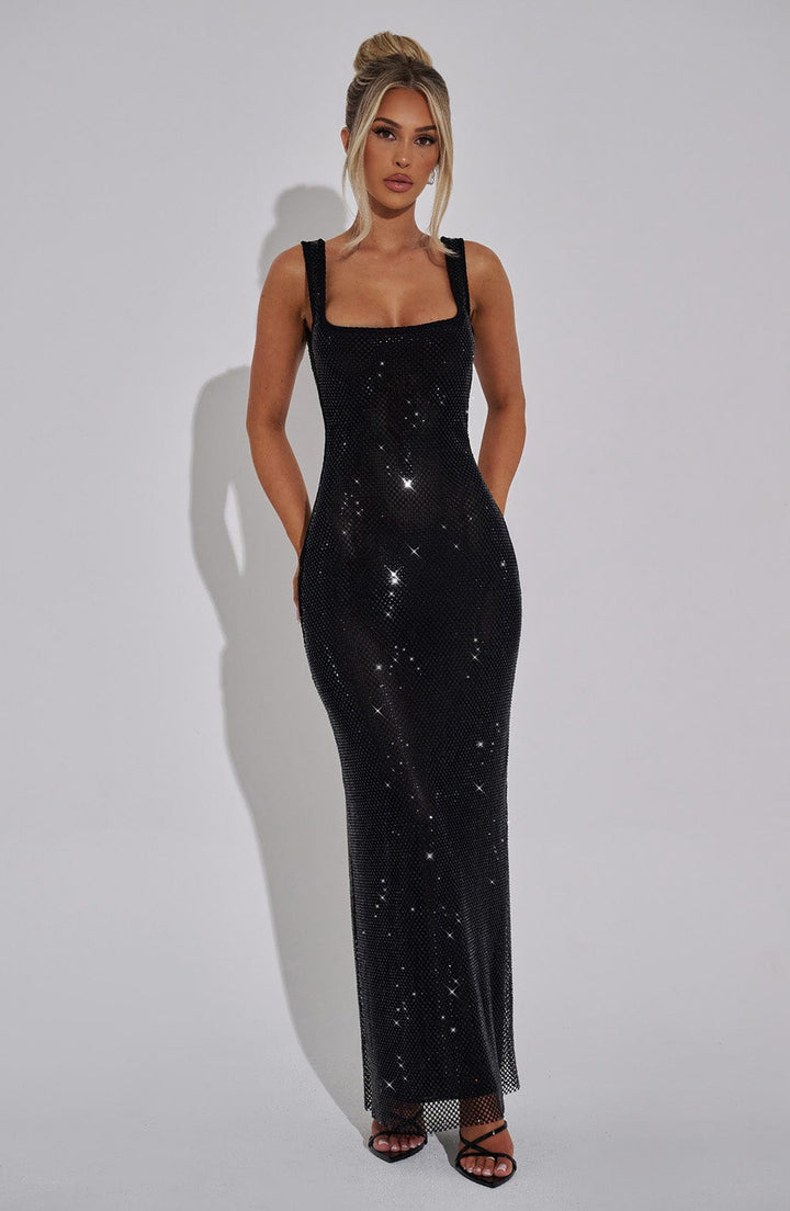 Melina™ | Vestido de malla con cristales