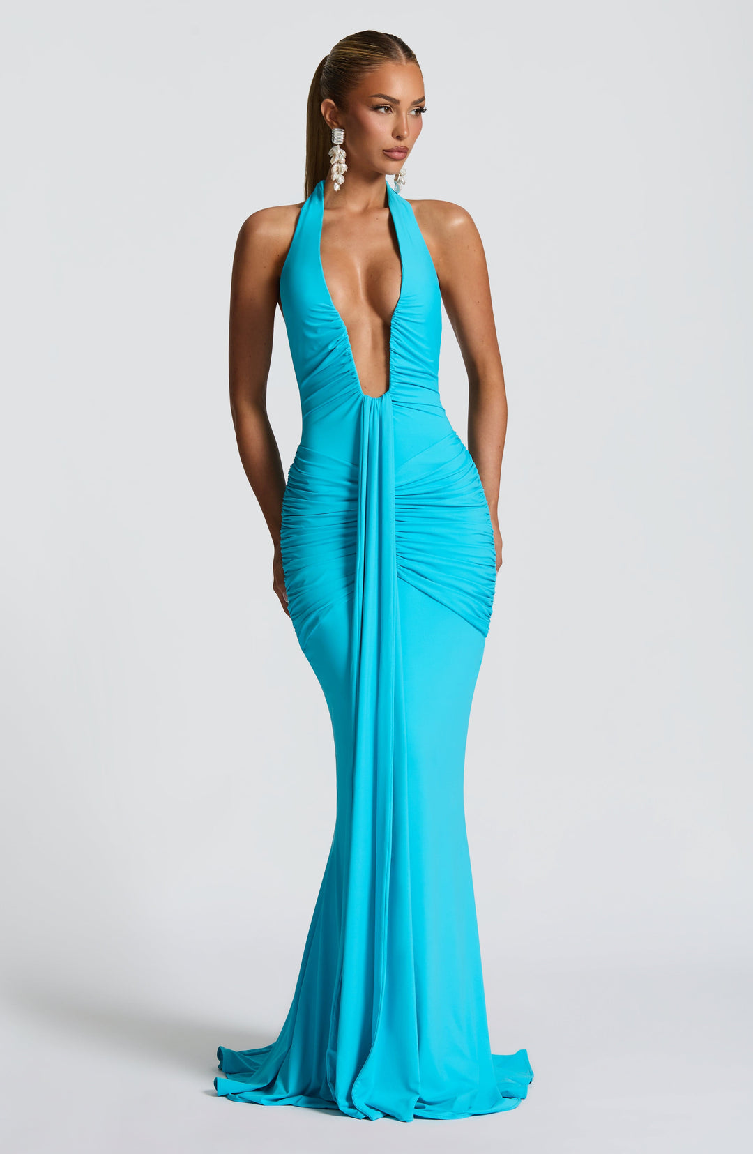 Artemis™ | Vestido premium con escote halter y drapeado escultural