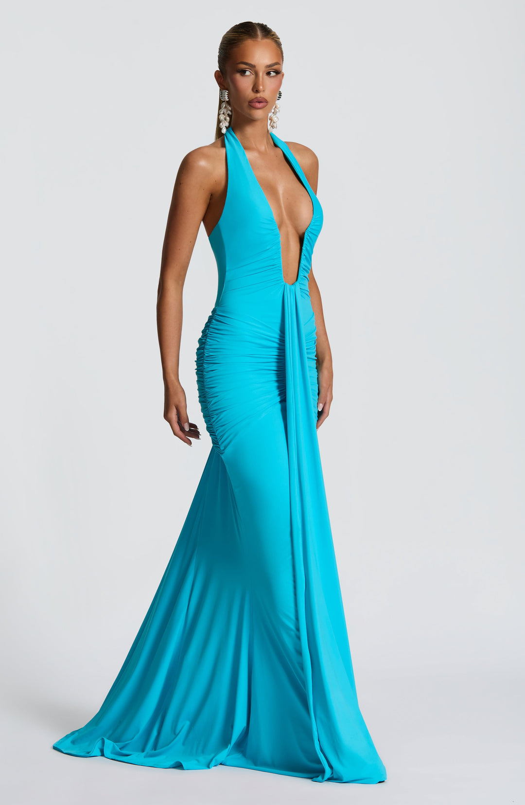Artemis™ | Vestido premium con escote halter y drapeado escultural