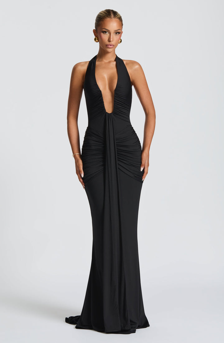 Artemis™ | Vestido premium con escote halter y drapeado escultural