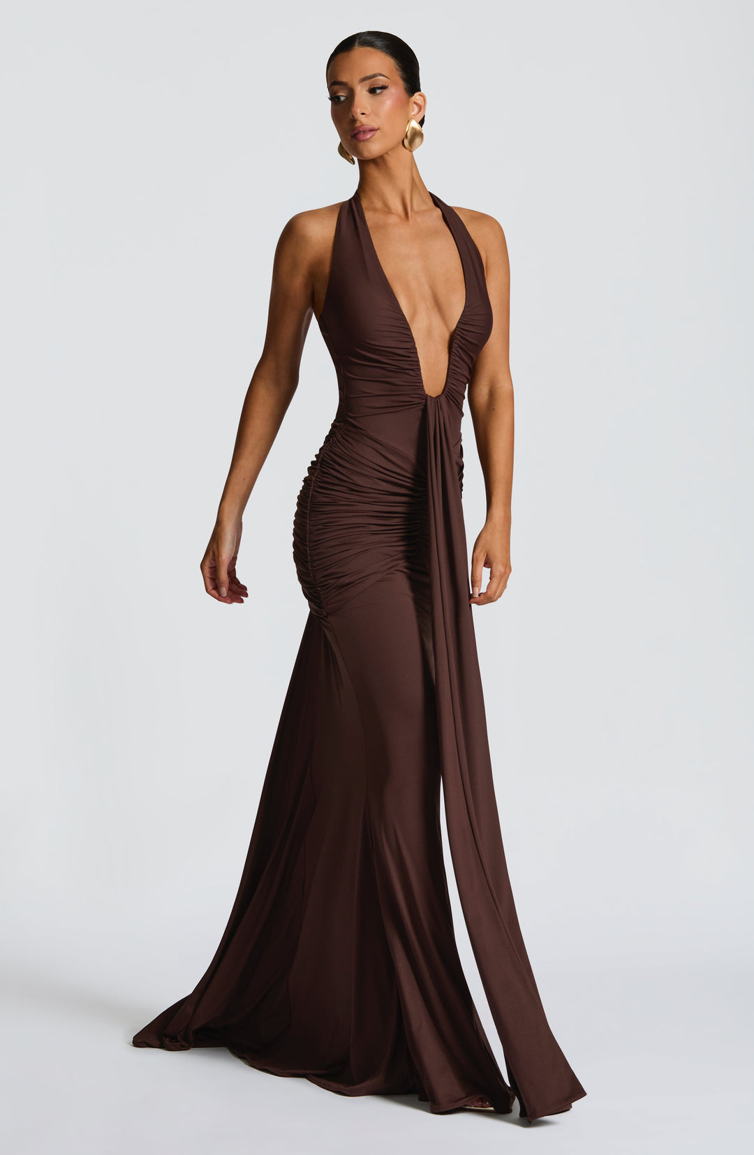 Artemis™ | Vestido premium con escote halter y drapeado escultural