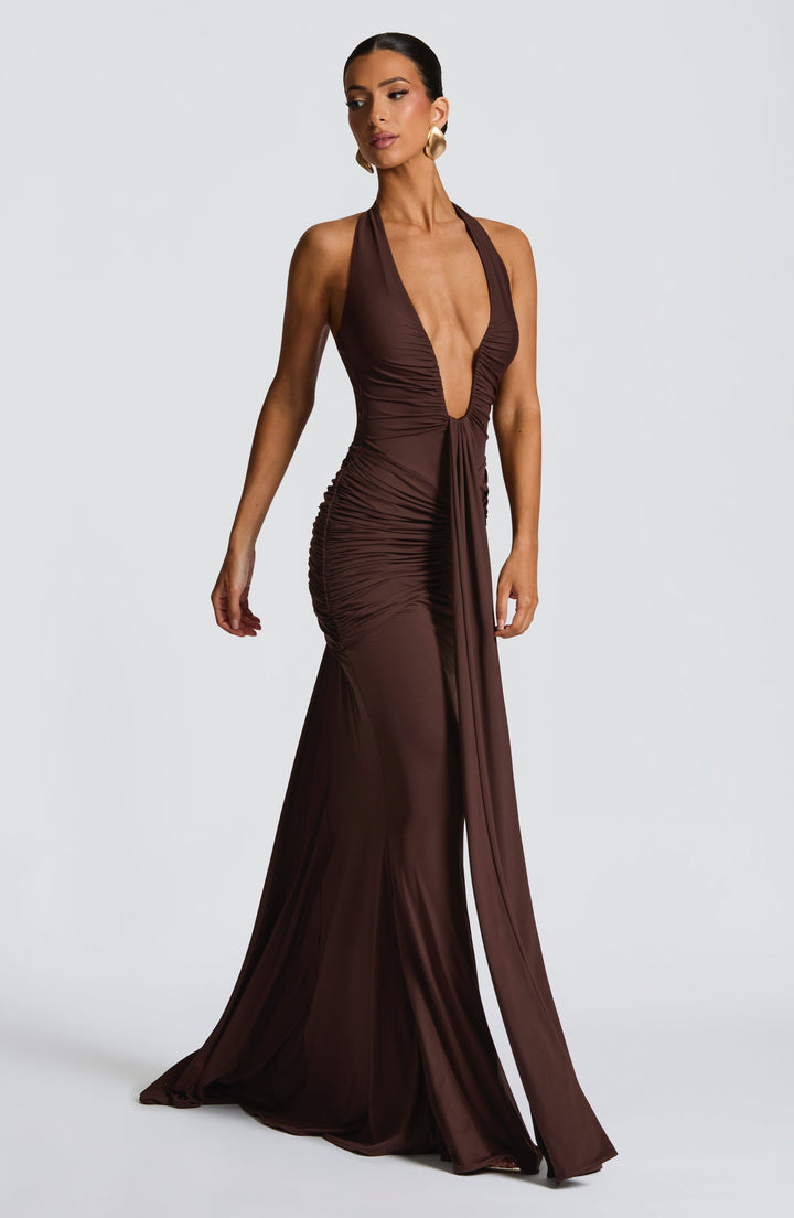Artemis™ | Vestido premium con escote halter y drapeado escultural