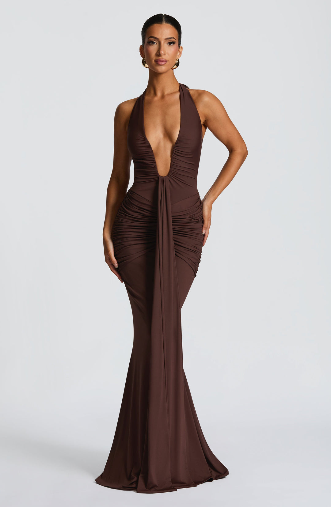 Artemis™ | Vestido premium con escote halter y drapeado escultural