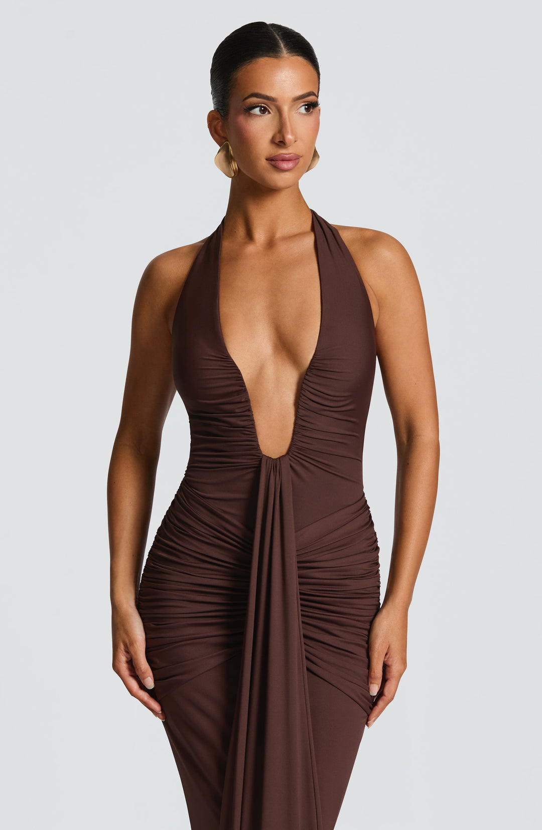 Artemis™ | Vestido premium con escote halter y drapeado escultural