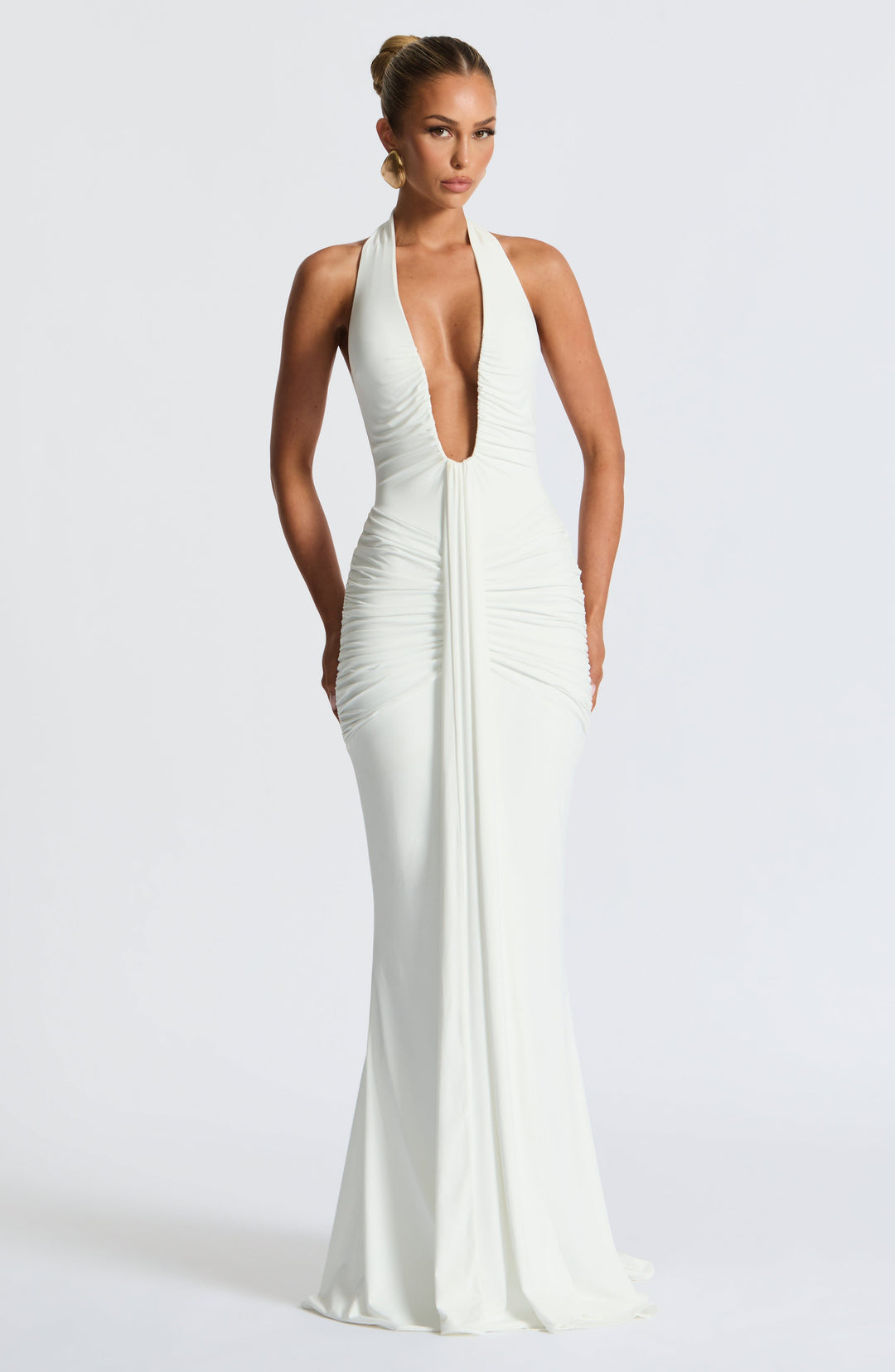 Artemis™ | Vestido premium con escote halter y drapeado escultural