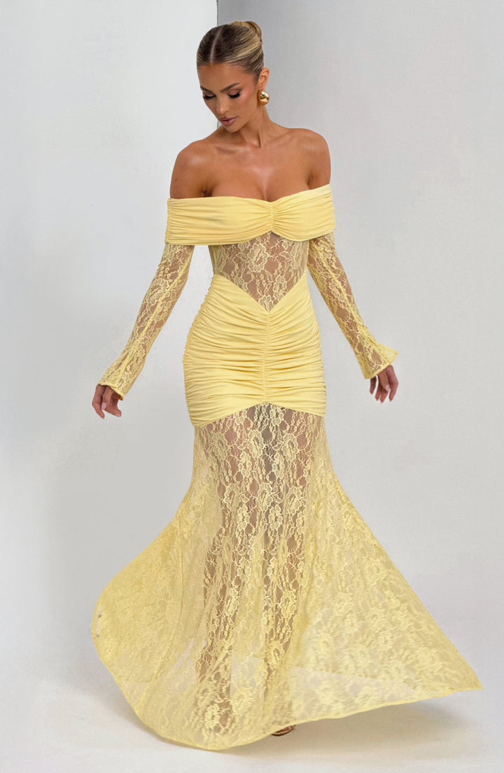 Ariadna™ | Vestido premium de encaje y frunces