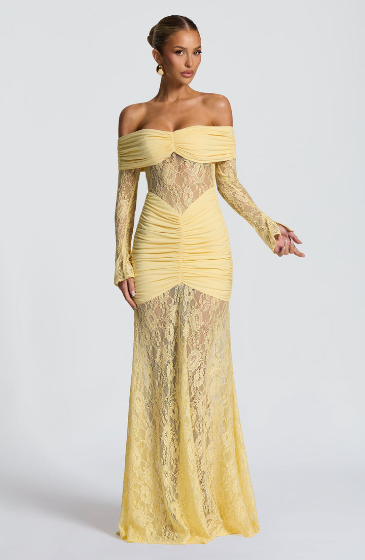 Ariadna™ | Vestido premium de encaje y frunces