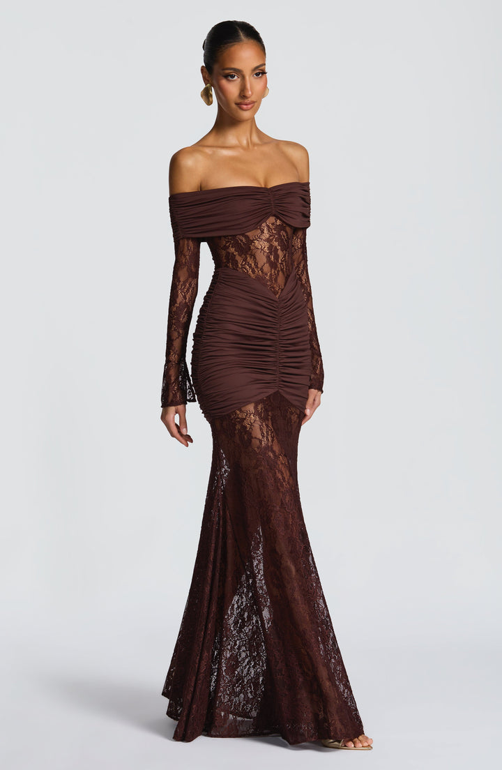Ariadna™ | Vestido premium de encaje y frunces