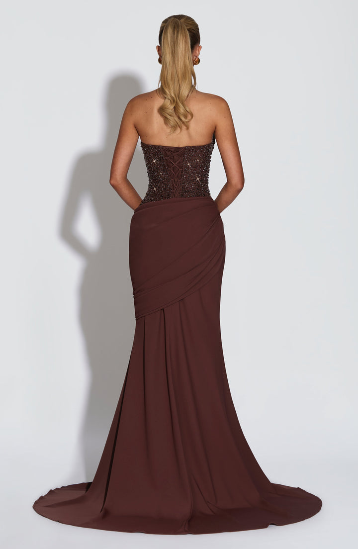 Velmira™ | Vestido de gala con corset y drapeado asimétrico